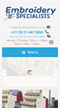 Mobile Screenshot of embroideryspecialists.co.za